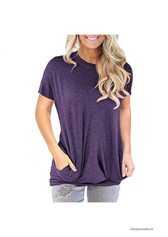 ONLYSHE Womens Crewneck Sweatshirt Casual Loose Fitting Tops Long Sleeve T Shirt
