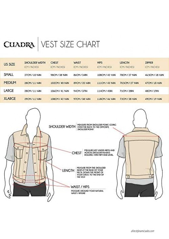 CUADRA Women's Western Chic Vest in Genuine Leather