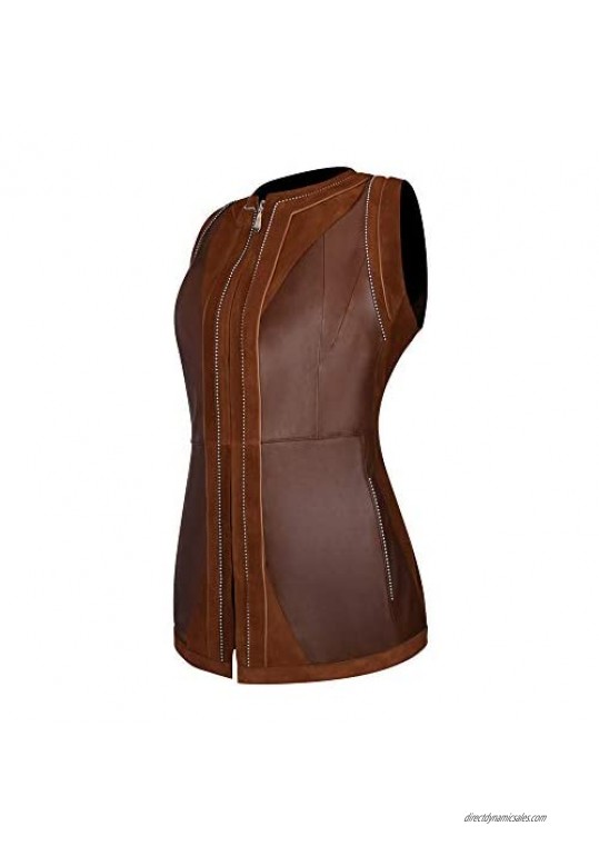 CUADRA Women's Western Chic Vest in Genuine Leather