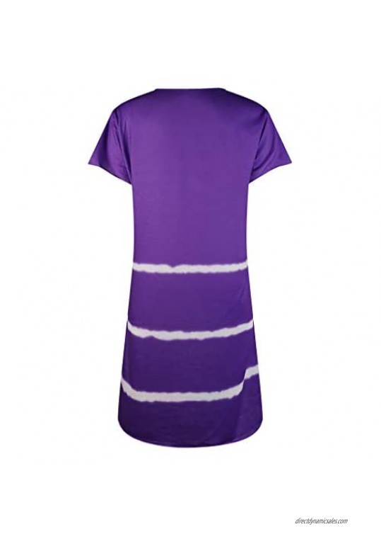 Fastbot women's Dress Sunflower Print Summer Casual V-Neck Tops Plus Size Short Sleeve