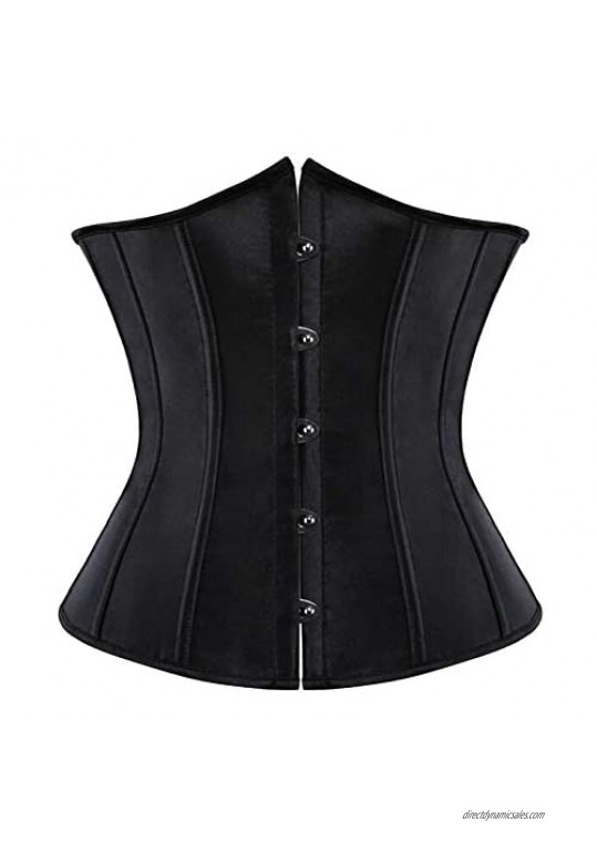 Fekuit Womens Corsets and Bustier Clubwear Shapewear Tops Sexy Satin Plus Size Corset Tank Top Lingerie