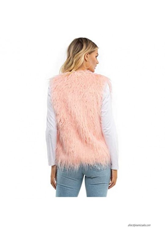 MINKPINK Pretty in Pink Faux Fur Vest Size XS/S