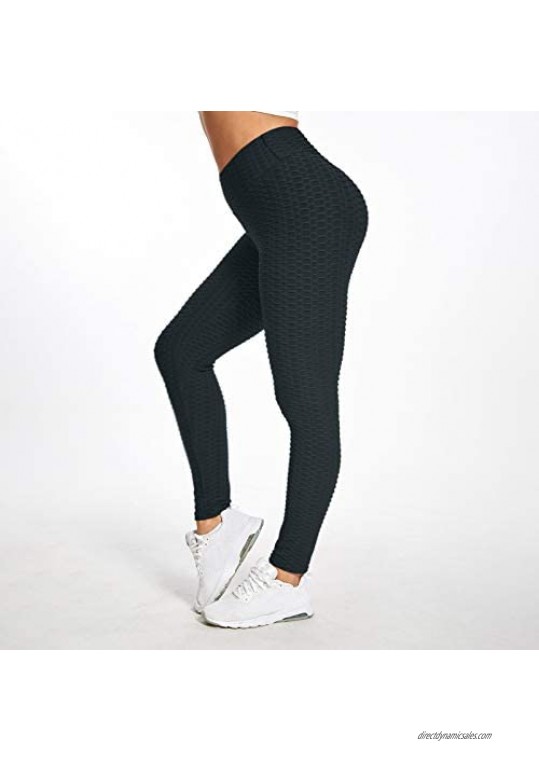 SoneBot Womens High Waist Yoga Leggings Tummy Control Compression Pants Elastic Fitness Workout Running Gym Tights