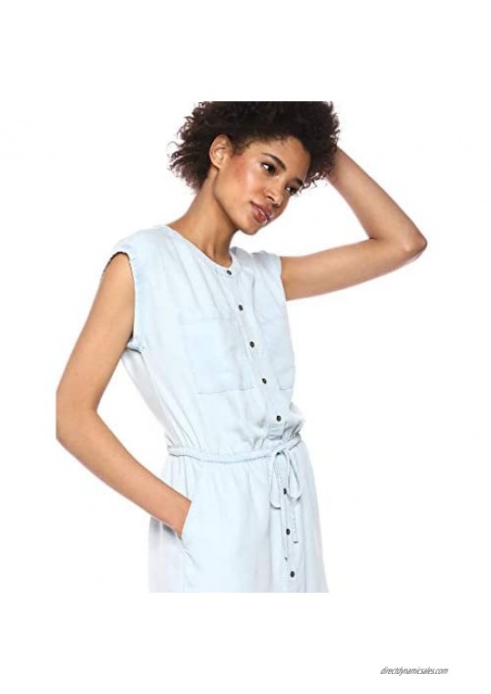Brand - Daily Ritual Women's Tencel Short-Sleeve Utility Dress